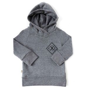 TRADEMARK RAGLAN HOODIE - SKI TEAM ON ATHLETIC GRAY